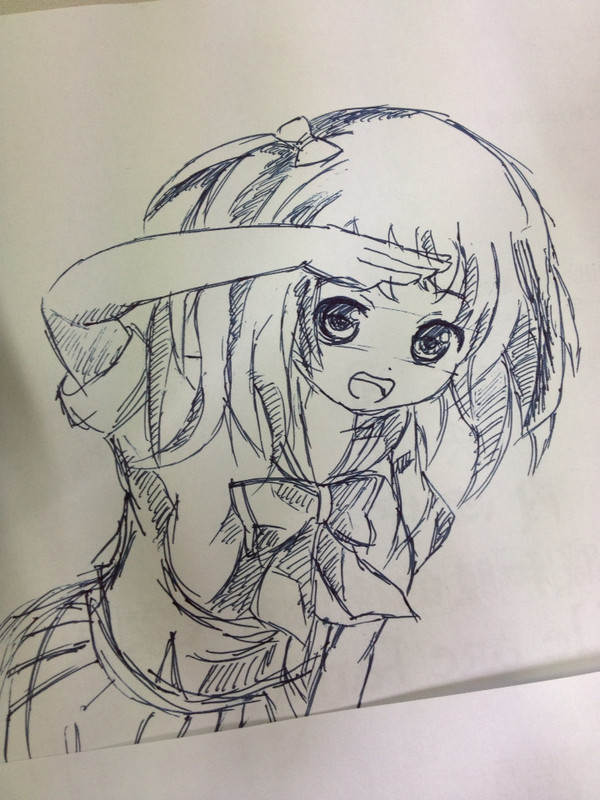 水笔绘少女