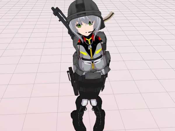 3Dカスタム少女て 連邦兵士.