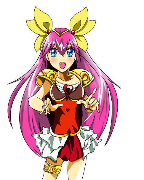 プリキュアのアニメ塗り風のももこ