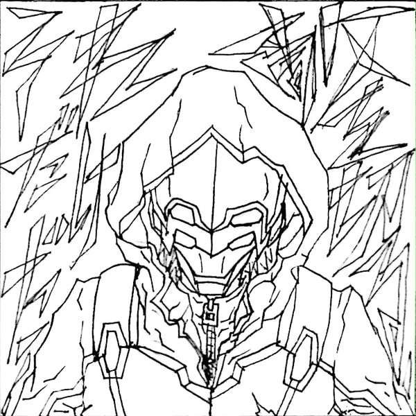 ＠kenzakikan_bot　アイコン　モノクロ版