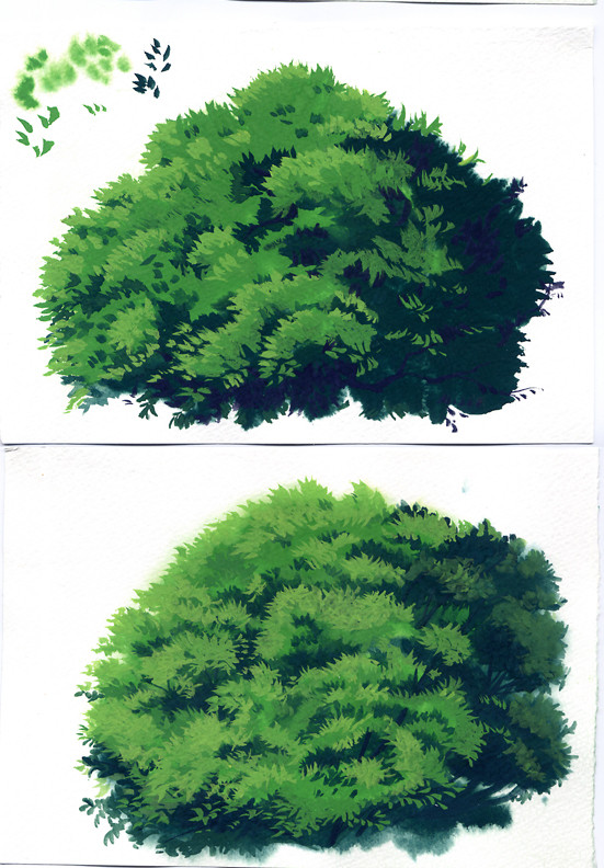 背景画　木の練習