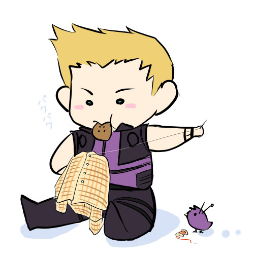Hawkeye is working