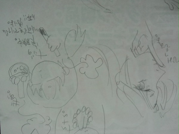 広告裏落書き続き…昼ご飯食べた?
