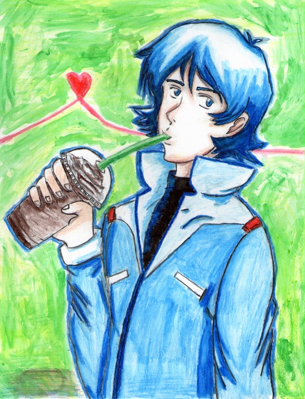 Kamille Bidan drinking a shake