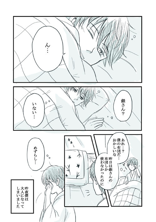 【腐】はじめての朝【銀新】