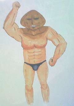 ん゙ふん゙ふ!マッスルなめこ塗った