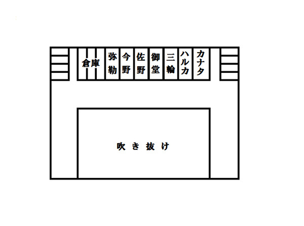 白黒館・二階