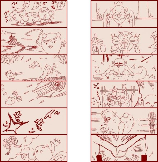1描き「コナミ」~屋上握手