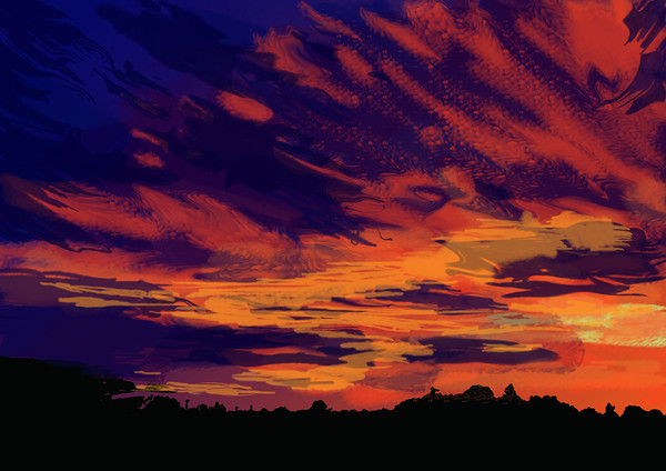 夕日