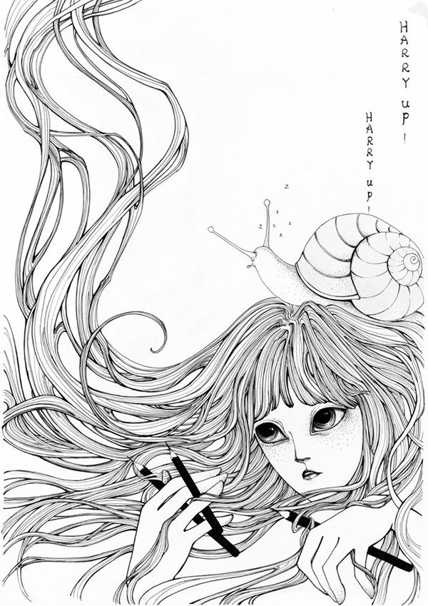 カタツムリに呪われた娘