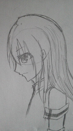 横顔 落書き