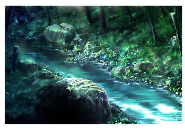 渓流　背景