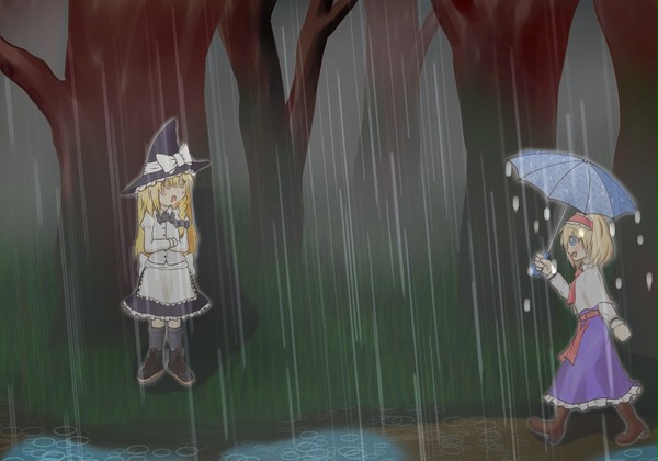 雨の日、お迎え