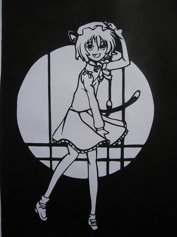東方切り絵ちぇん