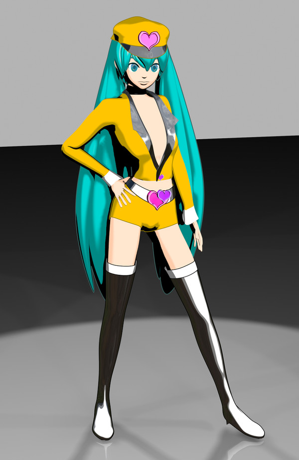 初音ミク　トゥーン調