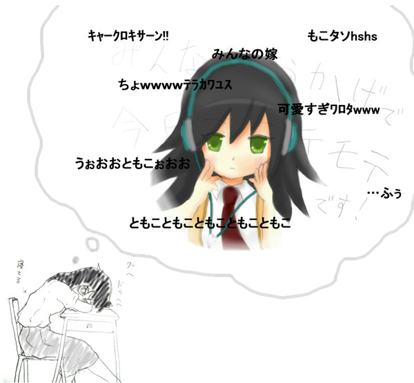 もこっち目を開けて寝る
