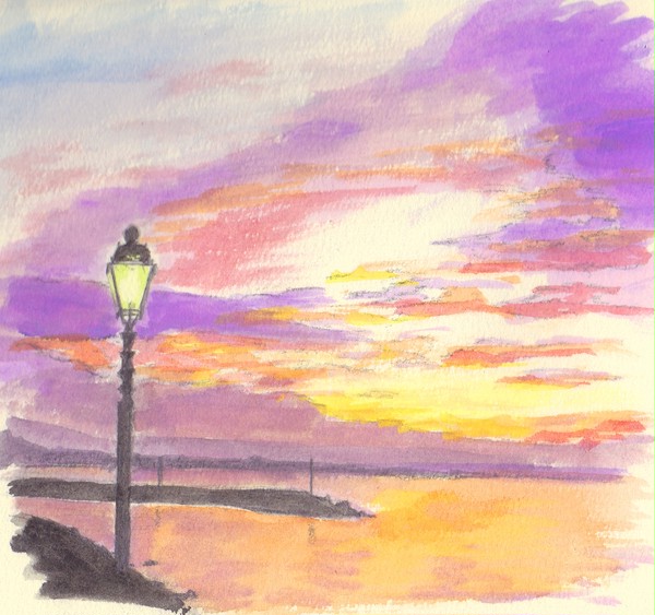 夕方の海