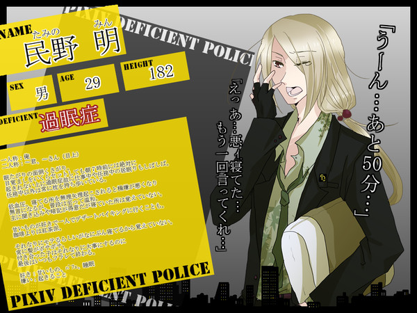 【PiDP】民野 明【キャラシ】