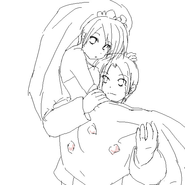 女庵ちゃん妄想詰め合わせ（落書き）
