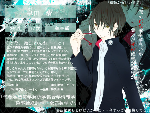 【部殺。】皐田　清【生徒登録】