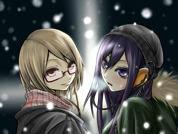 2人で雪!