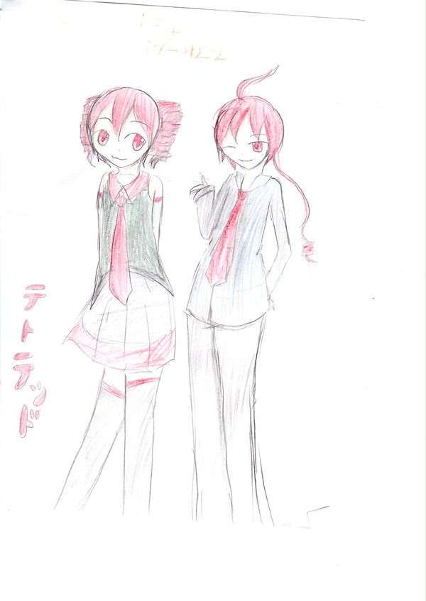 テトとテッド描いてみたああ嗚嗚呼嗚呼嗚呼ぁぁぁぁぁぁぁぁぁぁぁぁ