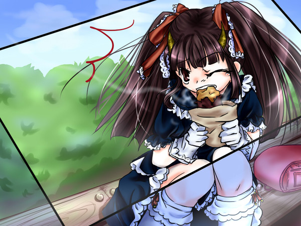 鬼子さんが変装してまで焼き芋を買いに行ったので