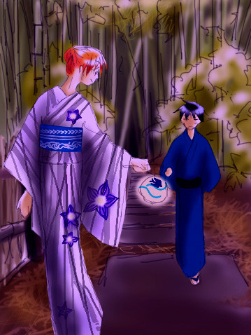 夕刻の参詣