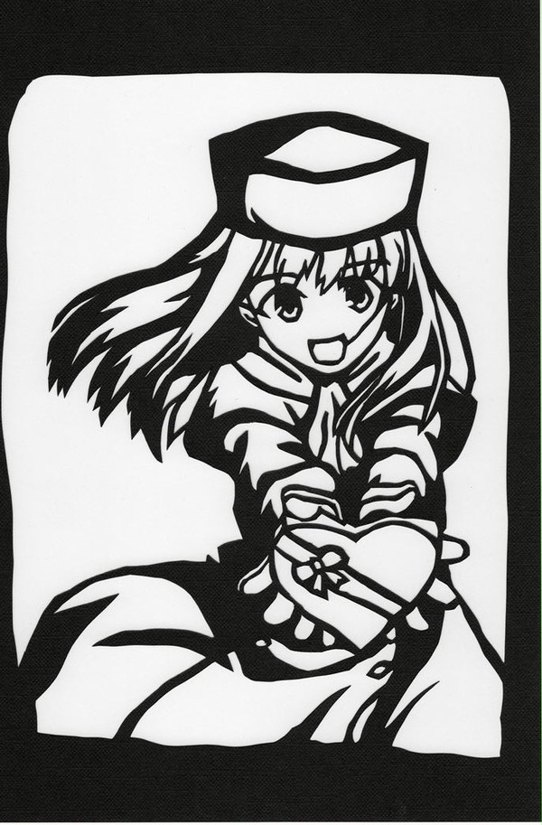 イリヤ バレンタイン 切り絵