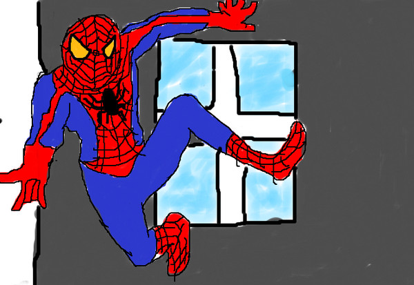 マウスでスパイダーマン書いてみた