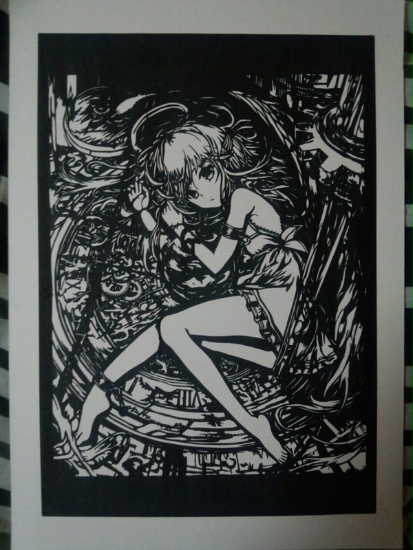 [切り絵]　“赤”との邂逅