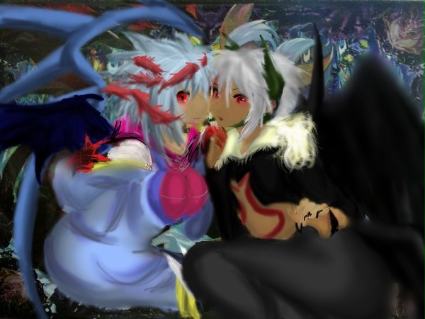 魔カードファイルの2人を変えてみた。