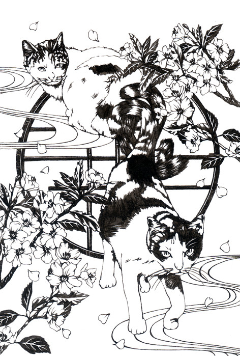 猫又イラスト　その1