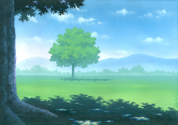 遠くの木