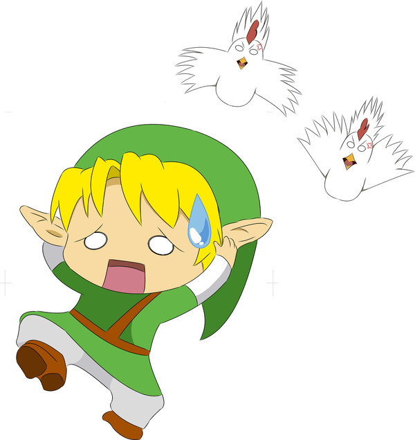 Don't harm the chickens Link!