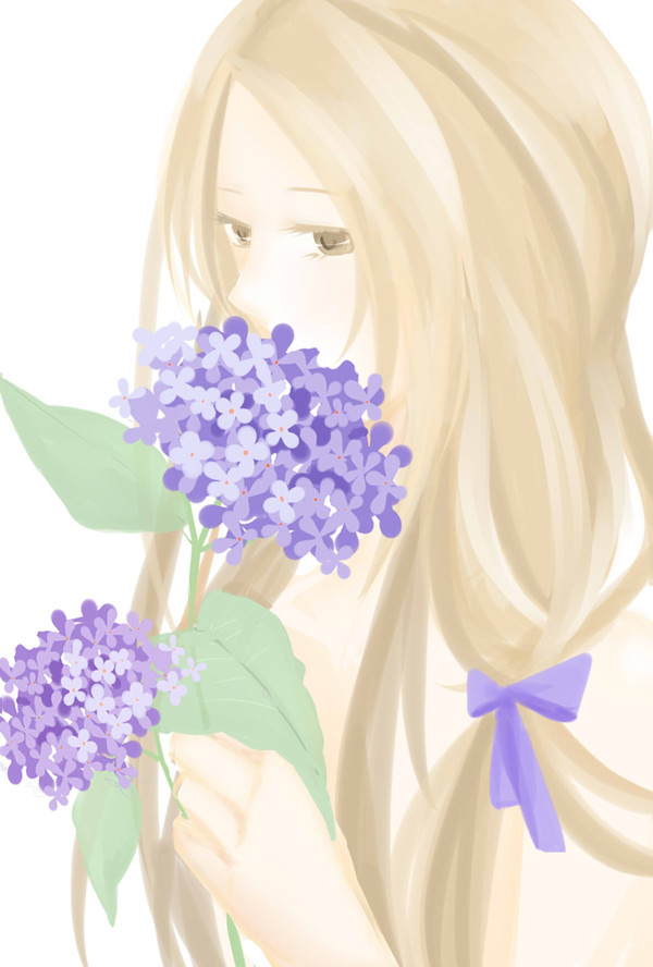 绣球花和妹纸