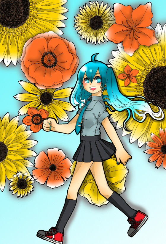 ミクと花