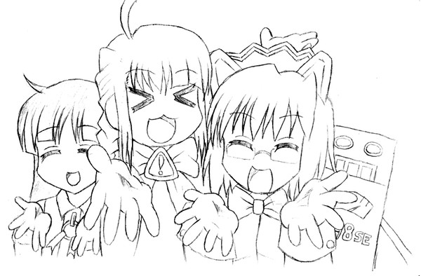 昔描いた鉛筆絵（らき☆すた分多め）