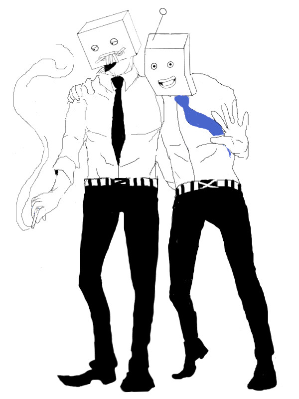 スモーカーさんとセルフォン君