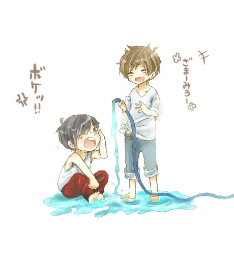 水浴び。