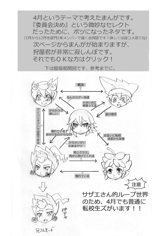 【落書き漫画】狩屋君のため息