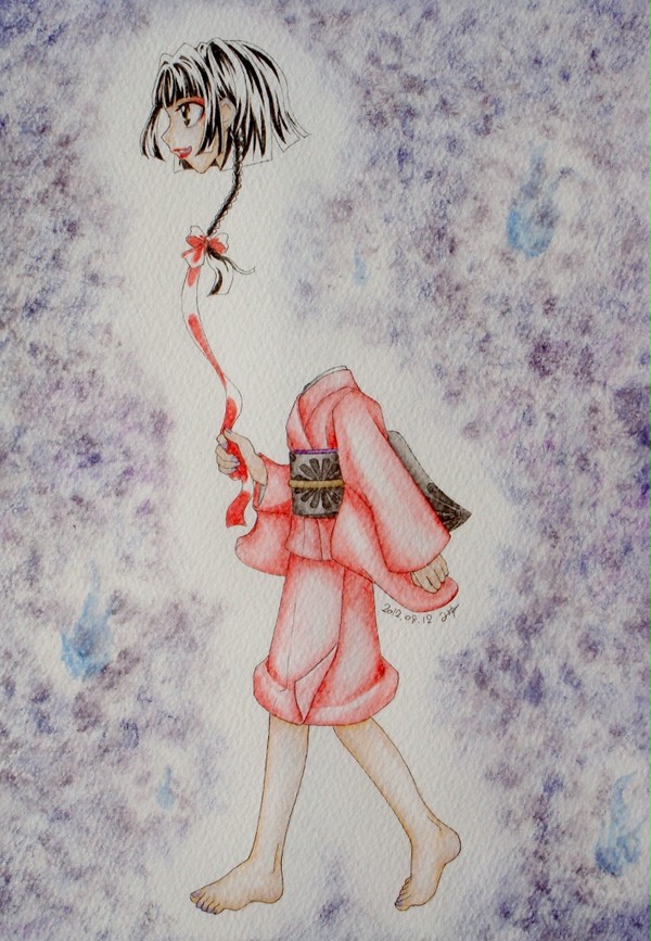 【企画参加/百鬼夜行絵巻】ろくろ首「復路」