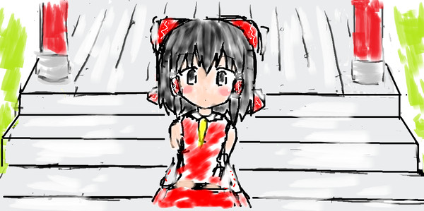 マウスで霊夢描いてみた
