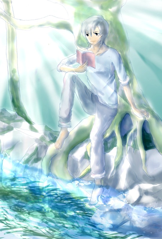 雨と読書