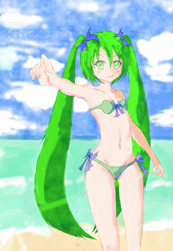ミクさんと泳ごう
