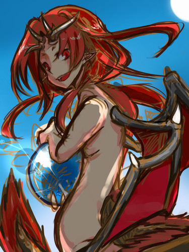 暑い空の下で