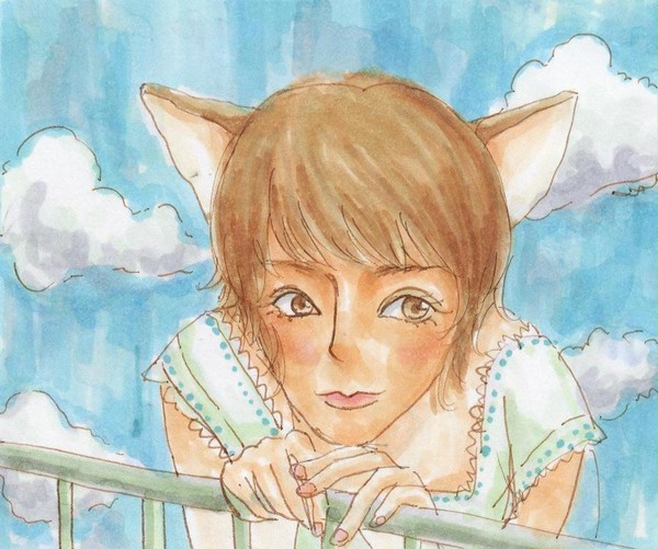 青空の下で