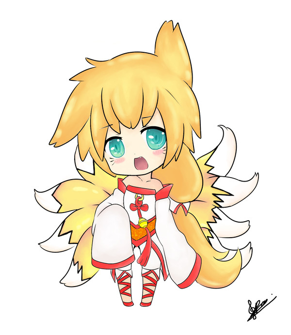 可愛いの狐の女の子