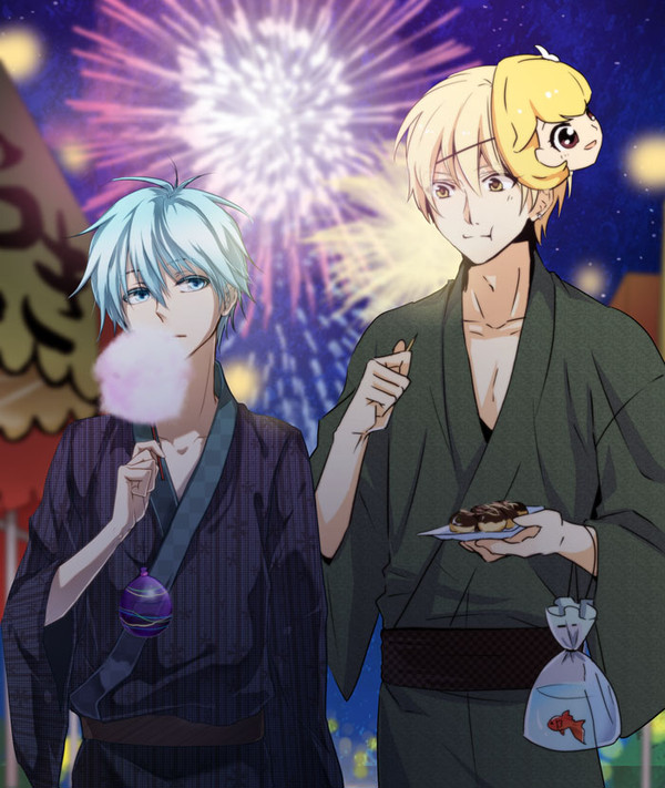 黒子っちと夏祭りに来たッス! - 1/1
