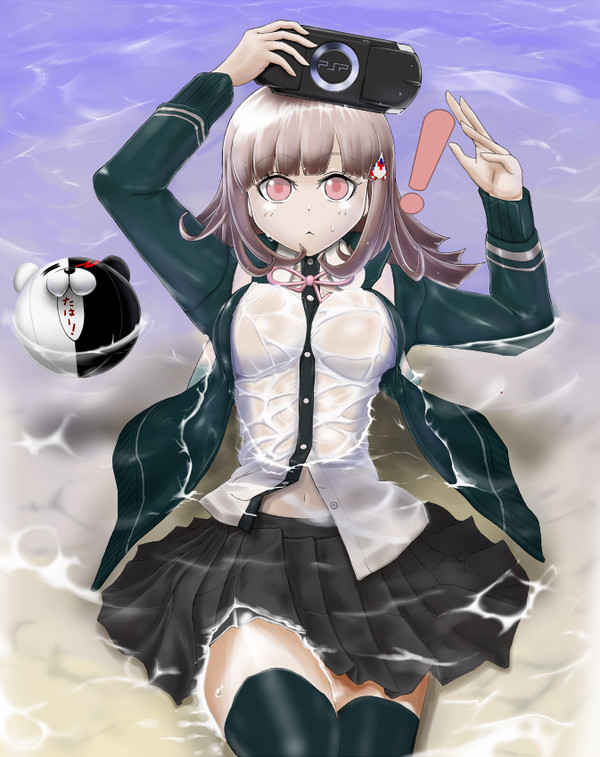 ゲームしながら歩いてたら海に落っこちた千秋を描いてみた